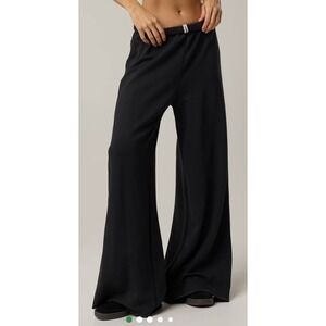 Z1 OFFLINE By Aerie OTT Fleece Super Wide Leg Pant New NWT Large Black